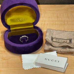 Gucci Flora 18k WG Diamond Ring
